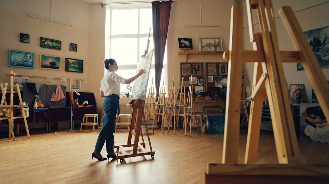 People in a creative workshop discussing ideas
